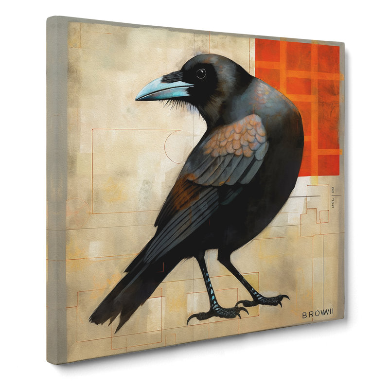 Crow Bauhaus No.1 - Wrapped Canvas