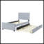 Lit plateforme tapissier simple en velours