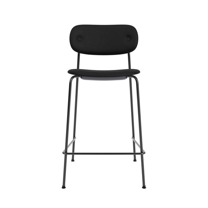 Co Upholstered Stool, Black, Counter Stool (27” Seat Height)