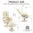 For Living Room Home Theater and Office |  Neutral Beige PU 360° Swivel Heated Massage Recliner Chair with Ottoman