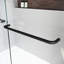56 à 60 po L 62 po H, porte de baignoire noire matte, verre trempé épais, baignoire à poignées stables et en acier inoxydable 304, rouille solide