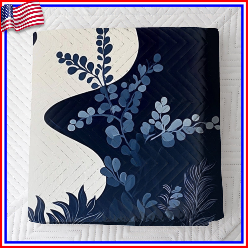 Curved Pathway Quilted Bedspread All Sizes, King