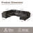 U/l-shaped Sectional Plush Corduroy Section Sofa Combination, 7 Seats, With Ottoman, Random Combination-1508921071