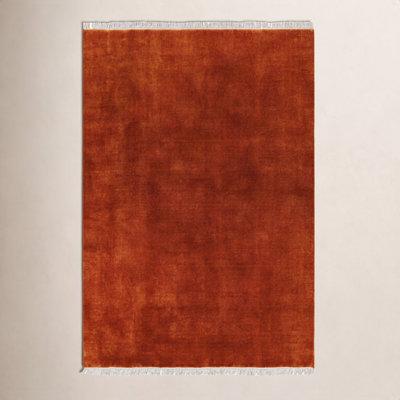 Clio Hand-Woven Red Wool Rug