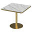 Table carrée bistro moderne tulipe 31,5 pouces avec plateau en faux marbre, facile à assembler, structure en métal robuste-1590138639