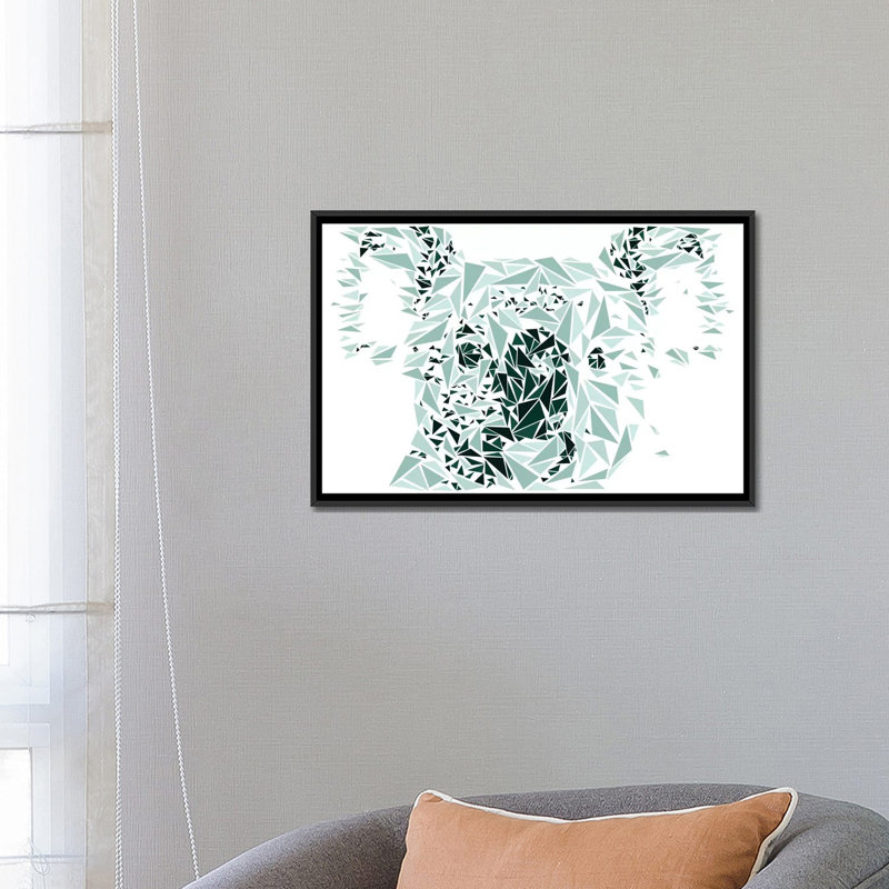 Art sur toile Cristian Mielu Koala, H 18 po x l 26 po x P 1,5 po, Toile avec cadre flottant noir, Non mat