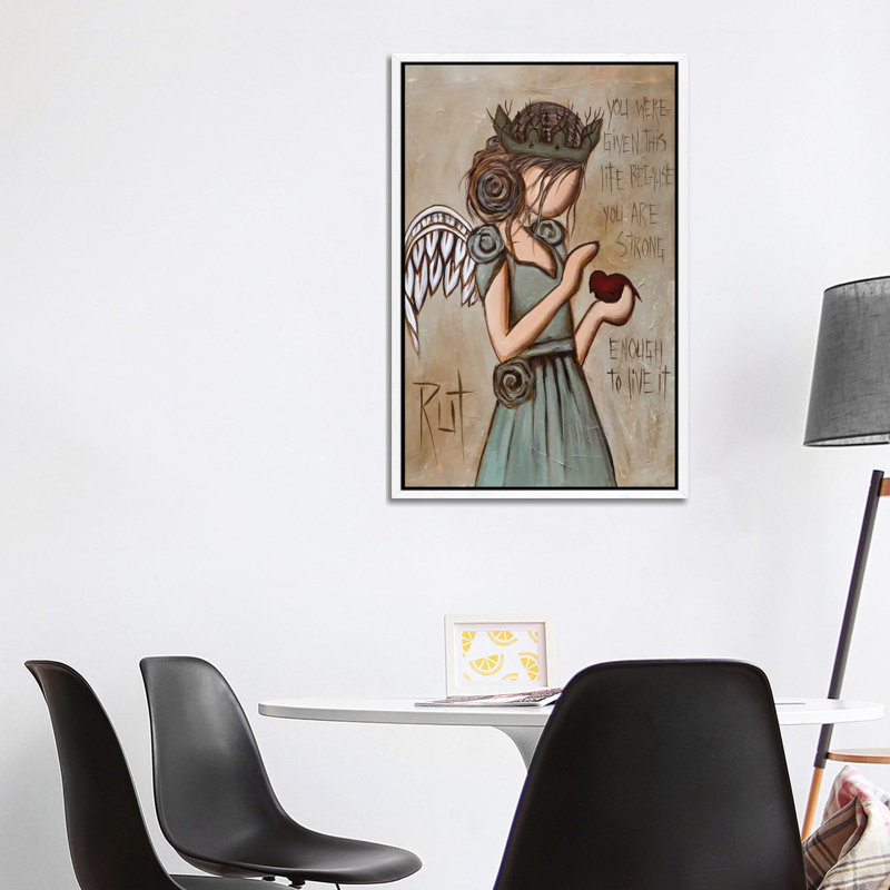 Strong Enough - Painting Print on Canvas, White Framed, 101.6 cm H x 66.04 cm W x 3.175 cm D