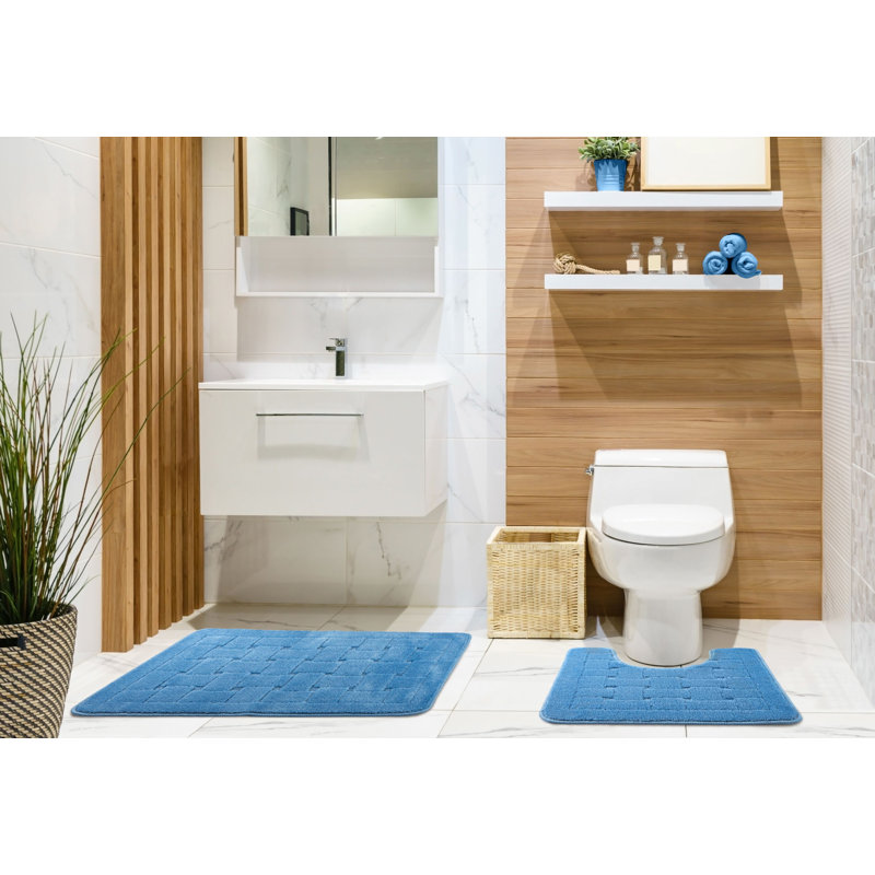 Aniss Polypropylene Plastic Non-Slip, Blue