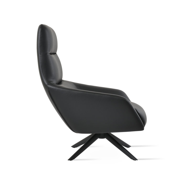 Fauteuil Sword, Noir, Laine argentée