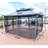 13X10 Outdoor Patio Gazebo Canopy Tent With Ventilated Double Roof And Mosquito Net(Detachable Mesh Screen On All Sides),Suitable For Lawn, Garden, Backyard And Deck,Gray Top