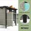 Meuble de rangement multifonctionnel pour serviettes d'extérieur, table basse et organisateur de bar
