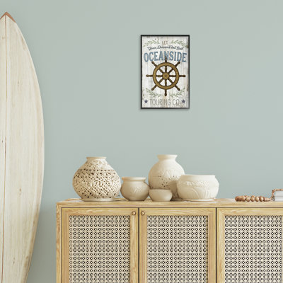 Art inspirant de giclée encadrée par un casque maritime, design par Jennifer Pugh