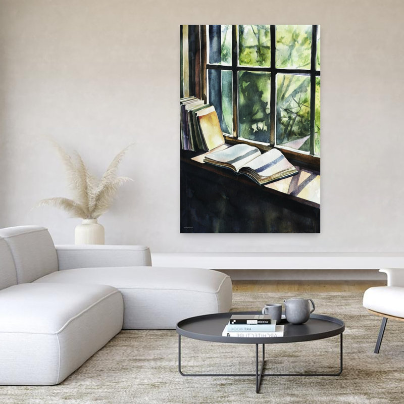 Art mural abstrait rétro "chapiteau au soleil", H 60 po x l 40 po
