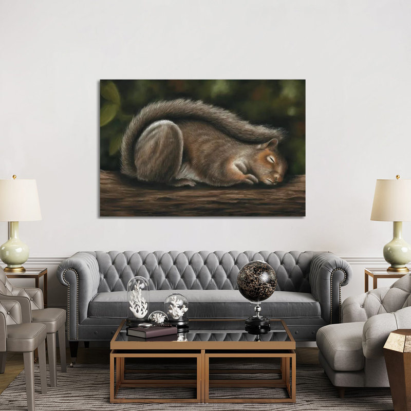Squirrel 1 Piece Wrapped Canvas Painting, 152.5 cm H x 101.5 cm W