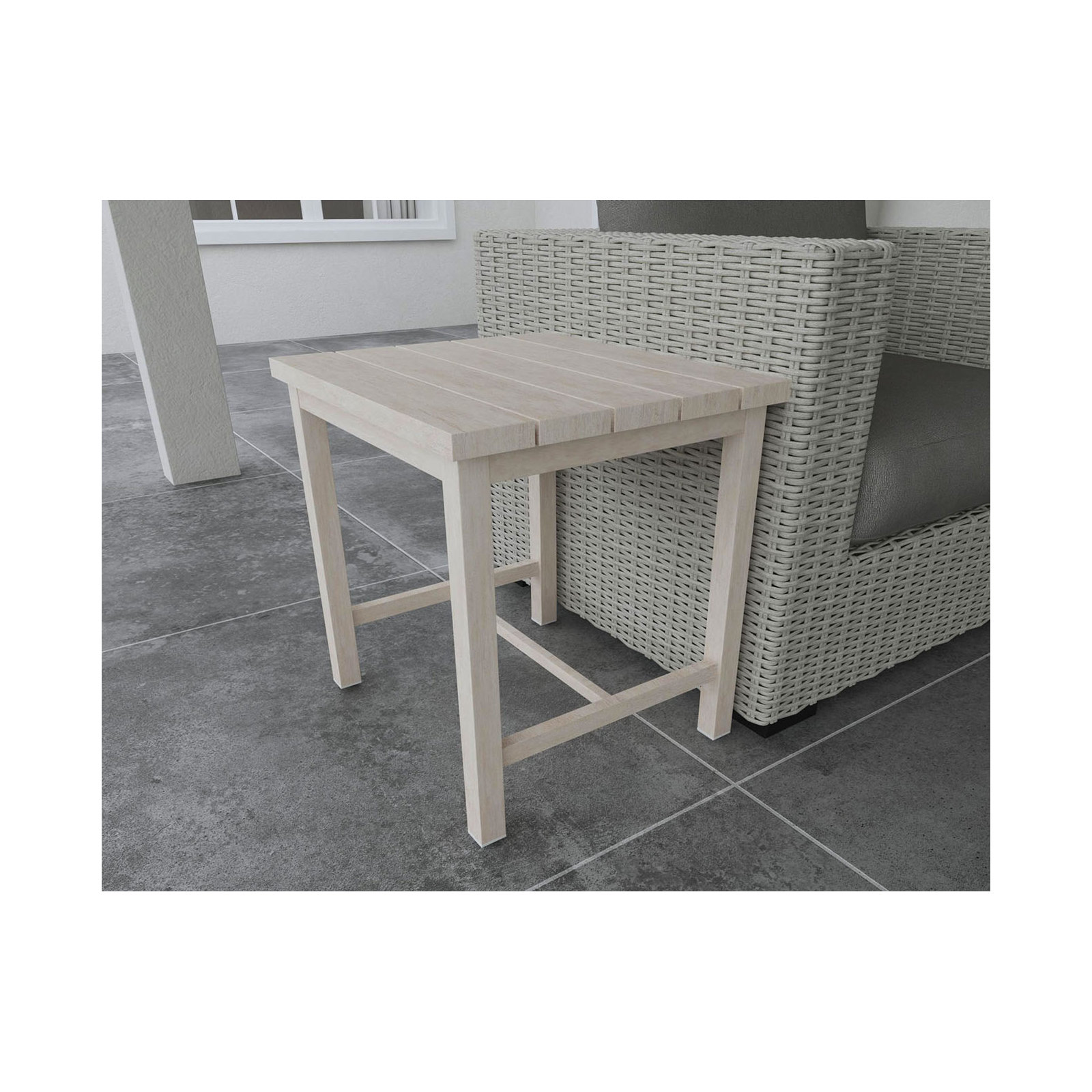 22.36'' Metal Outdoor Side Table
