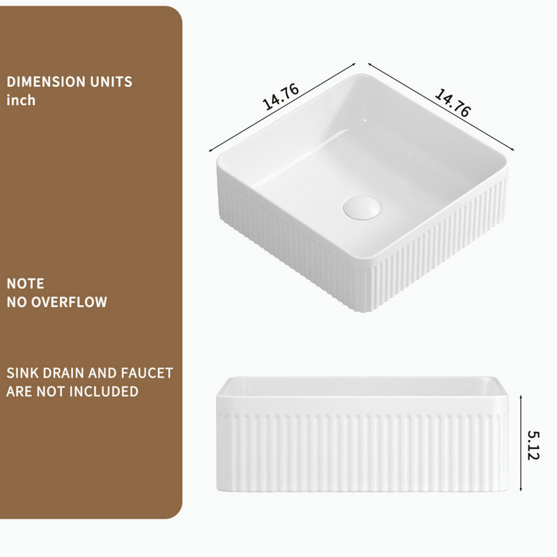 Vessel Sink, Rectangle Bathroom Sink, Vessel Sink For Bathroom
