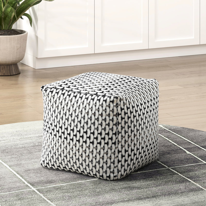 Pouf carré moderne en tissu, repose-pieds, antidérapant, capacité de 136 kg, multicolore, 40 x 40 x 40 cm, tissu antidérapant, poids en pouces