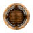 Outdoor Side Table 16.9", Wood Construction, Handwoven Rope Design, Patio Decor Piece, , Slatted Form
