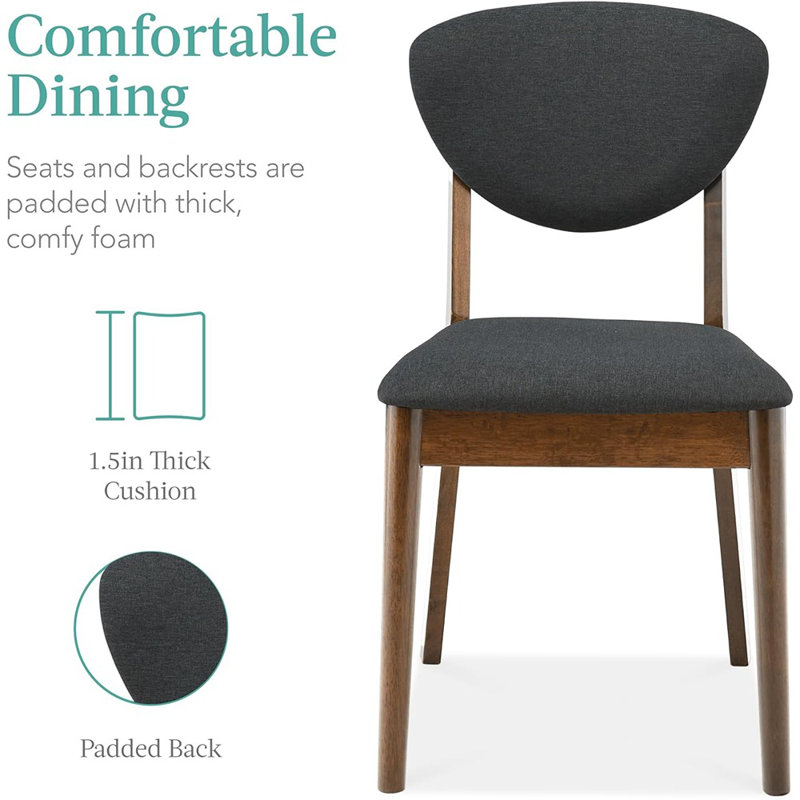 Ensemble de salle à manger 5 pièces, ensemble de table et chaises de style Mid-Century moderne et compact