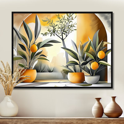 Citrons de la Méditerranée I - art mural encadré botanique sur cuisine