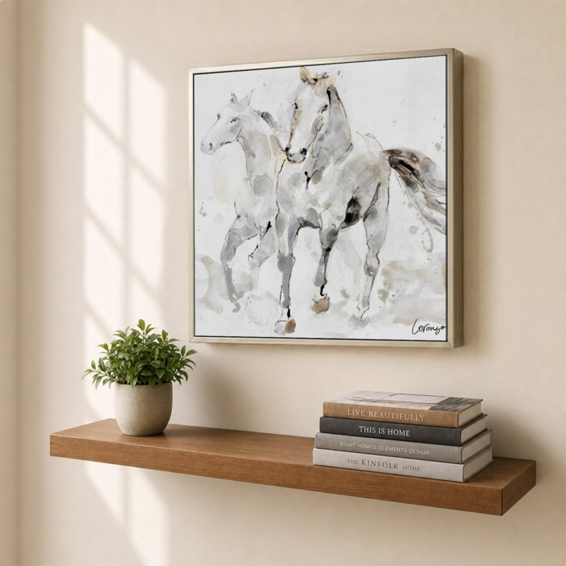 «Sketched Horses» par Lorenzo Collective - impression sur toile