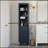 68" H Tall Bathroom Storage Cabinet With  Adjustable Shelves And One Drawer & Door, Storage Cabinet For Bathroom, Living Room, Entryway & Kitchen, Blue-1703382524