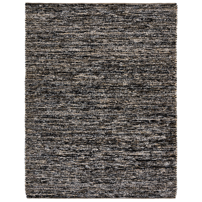 Tapis en coton tissé à la main sans motif Montauk 537, Rectangle 8 pi x 10 pi