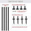 Bistro Outdoor String Light Poles for Backyard, Universal Mounting Options Included, Extends to 10 Feet, 4 Pack, Poles Only