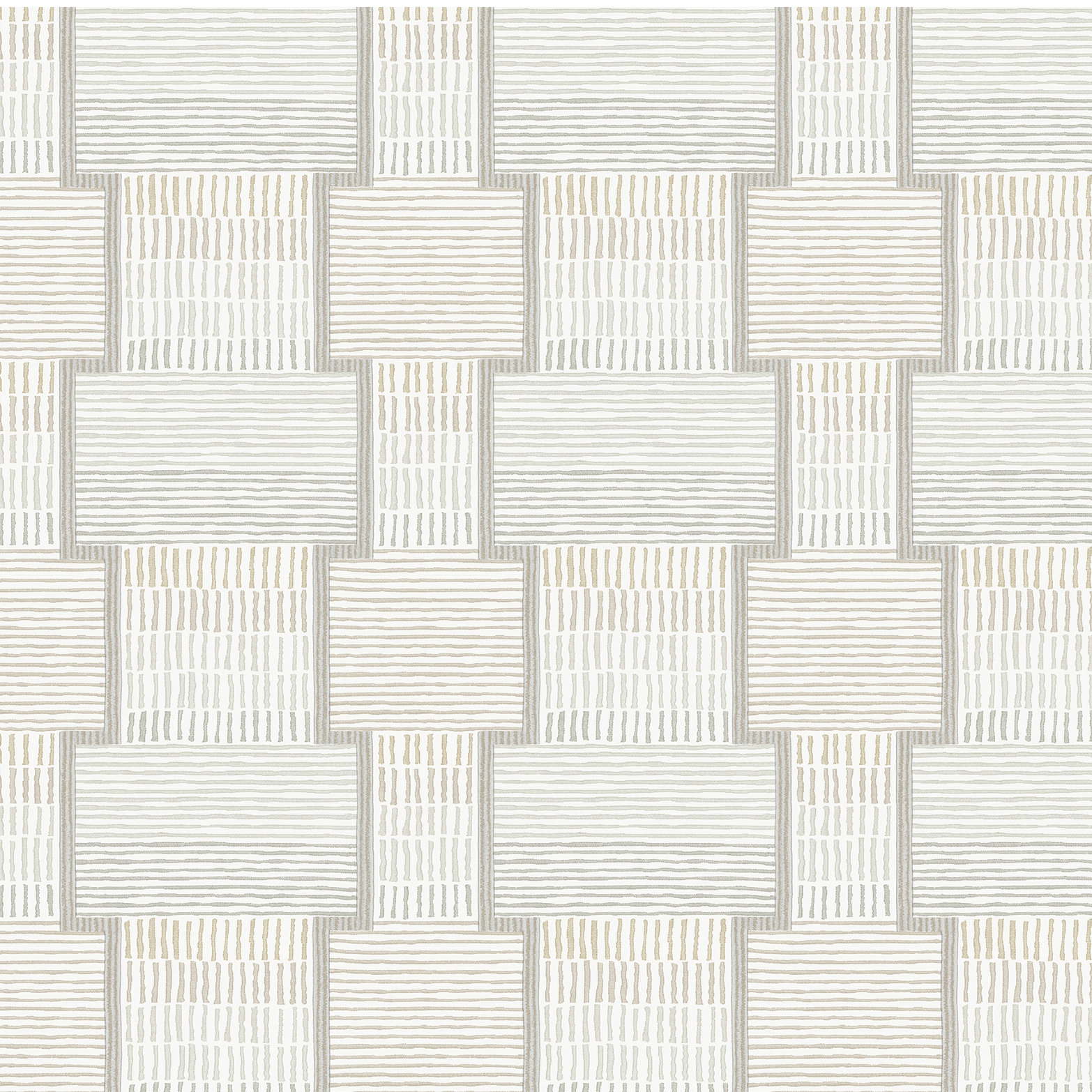 Modern Unpasted Geometric Wallpaper, Gray