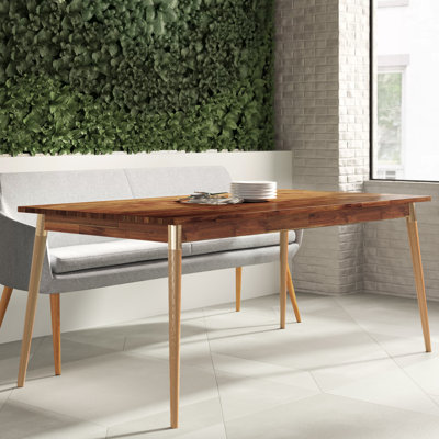 Table de salle à manger en bois massif 71 po Dakota