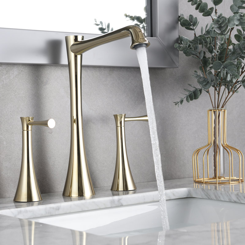 Widespread and Mounting / Installation Required 2 -handle Bathroom Faucet with Drain Assembly