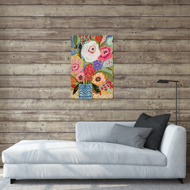Fleurs fraîches dans un vase II par Karen Fields - impression non encadrée, H 24 po x l 16 po x P 0,25 po