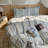 Farmhouse Colorful Pinstripe Washed Cotton Duvet Cover Set-124943815-124943811