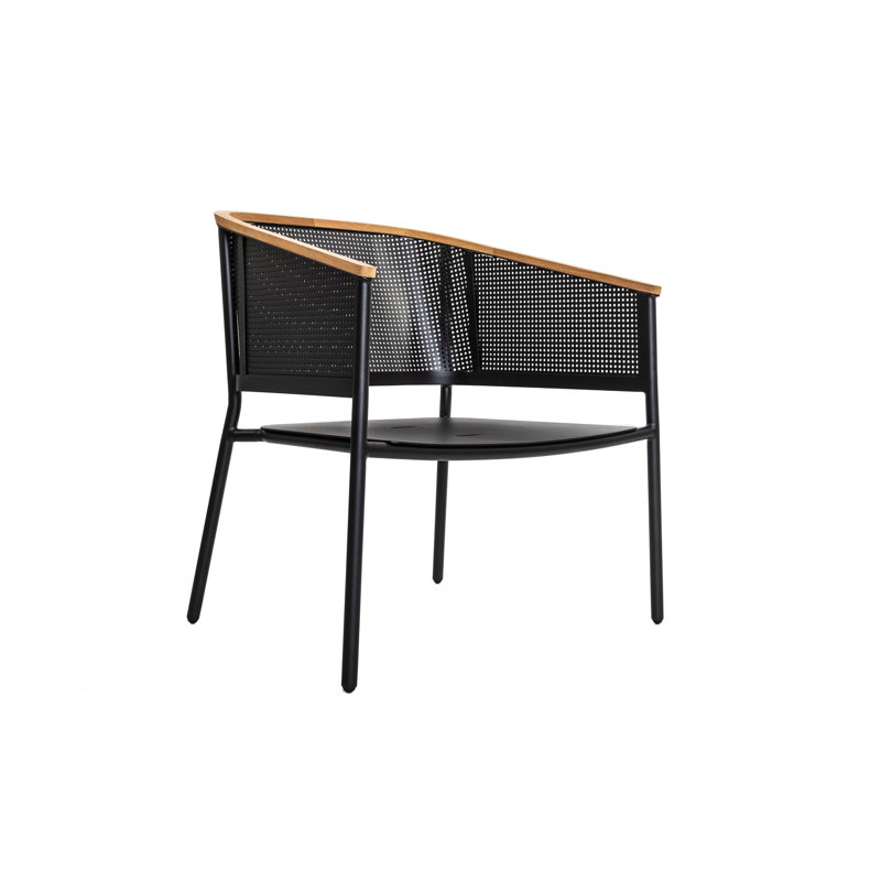 Riad Lounge Patio Teak with Cushions, White, No Cushion