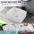 Modern Ceramic Wash Basin For Countertop - White, Easy To Clean Surface Square, Bathroom Fixture