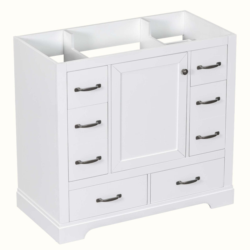 Base de meuble-lavabo simple 35,5 po seulement, Blanc