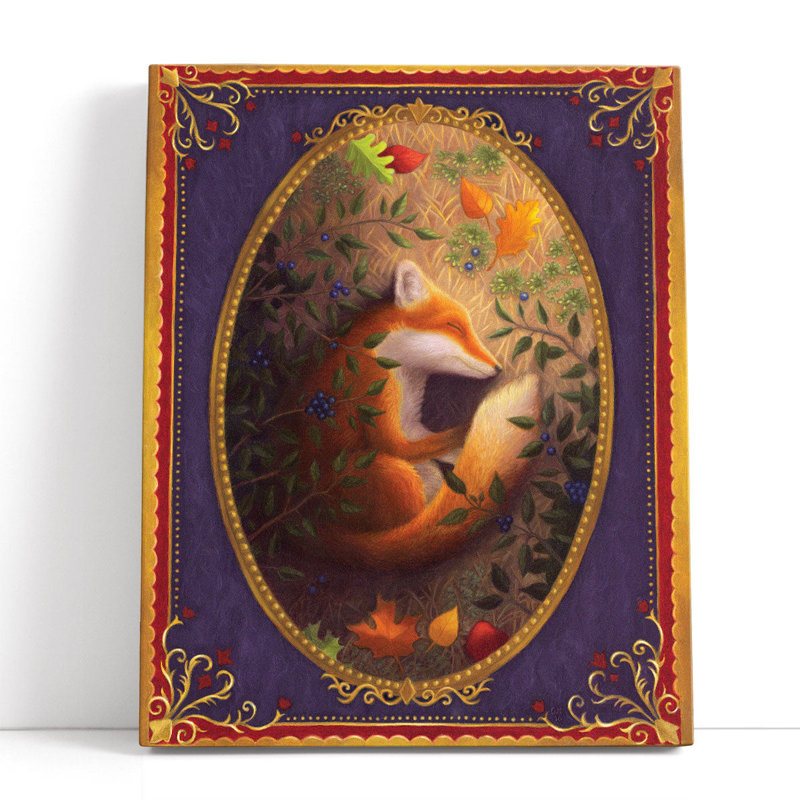 Sleeping Fox - Canvas Print Wall Art, 45" H x 36" W