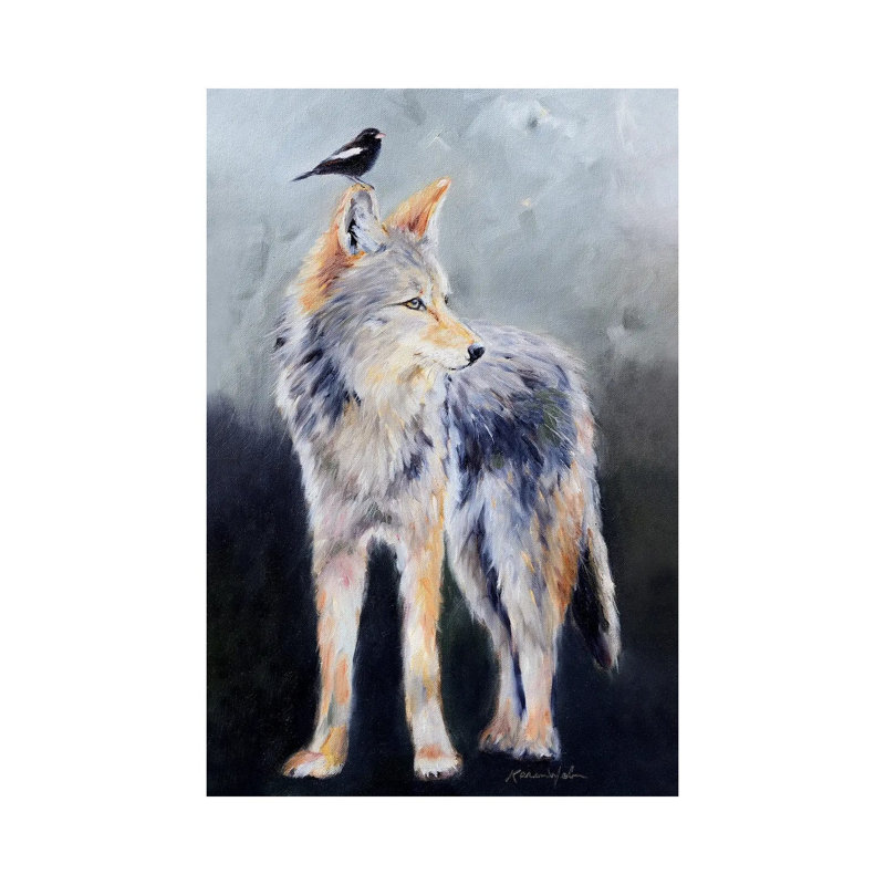 Coyote Spirit by Karen Weber - Wrapped Canvas Painting, 30.48cm H x 20.32cm W x 1.91cm D