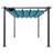 Outdoor Retractable Pergola with Sun Shade Canopy Aluminum Gray-111626616-111626612