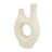 Paper Mache Abstract Rounded Decorative Vase with Double Openings-1582111455