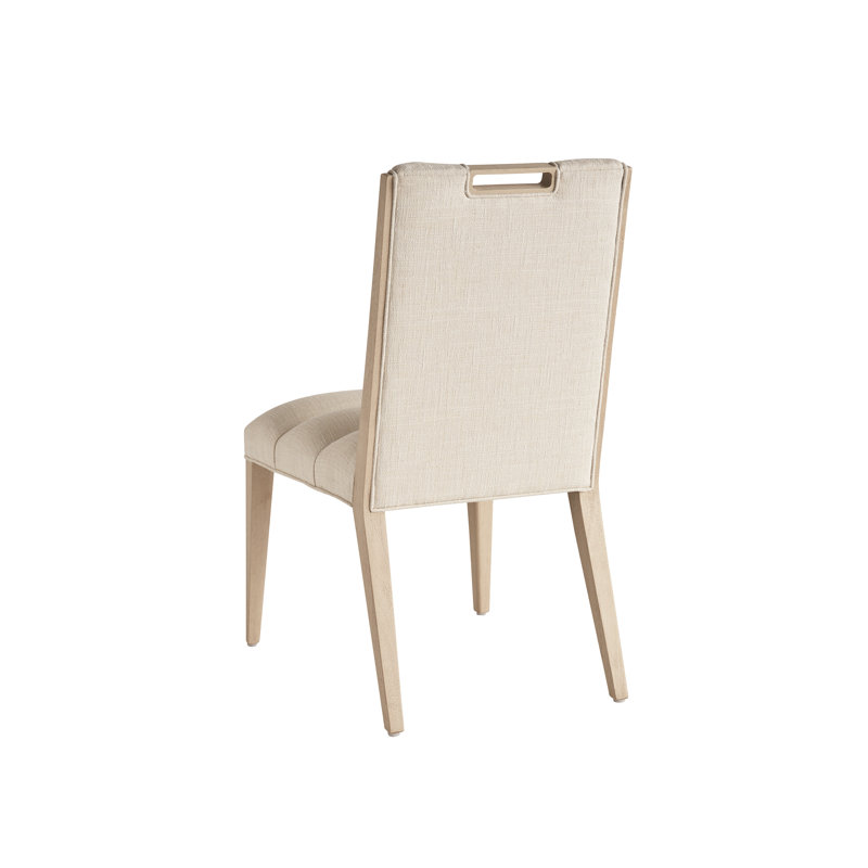 Sunset Key Aiden Upholstered Back Side Chair, Ivory Polyester Blend
