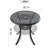 30.71-Inch Cast Aluminum Patio Dining Table With Black Frame And Umbrella Hole