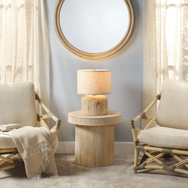 Taylor Bamboo Side Accent Table, Brown