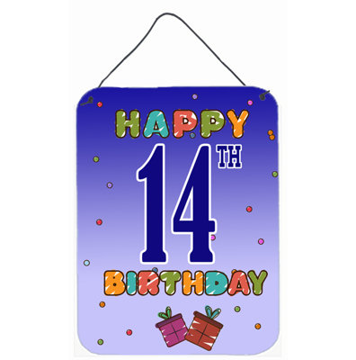 Happy 14th Birthday by Denny Knight Textual Art Plaque