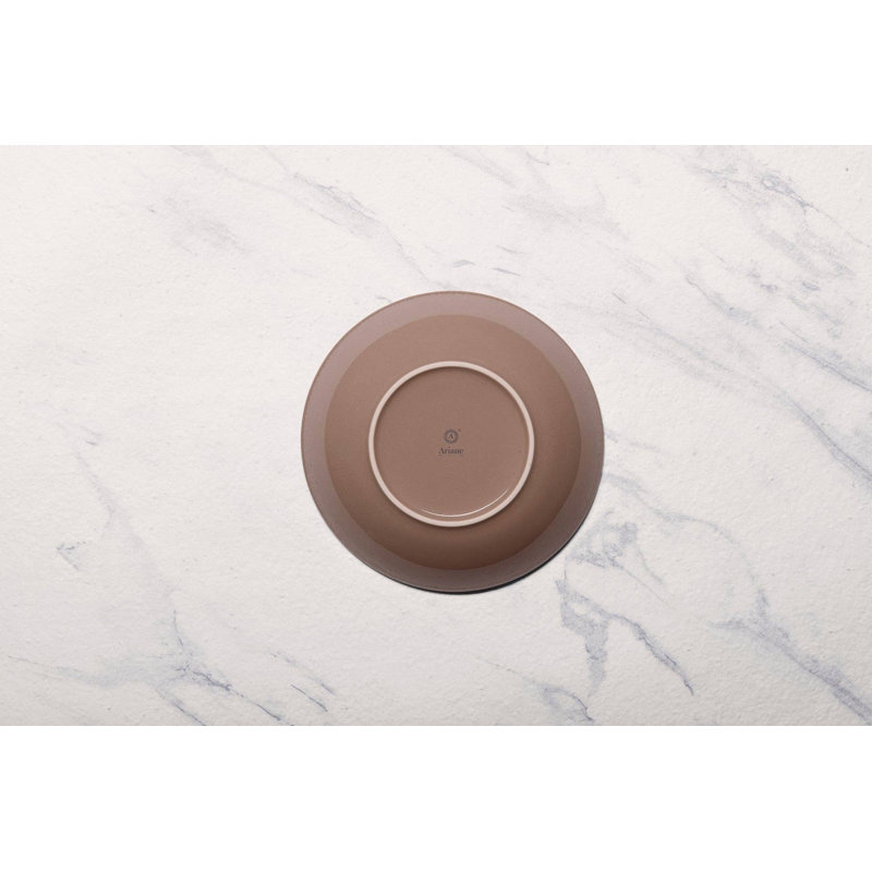 Assiette creuse en porcelaine SPLASH BEIGE | Assiette creuse ronde coupe vitale, | Va au micro-ondes et au lave-vaisselle