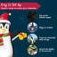 Décoration de Noël gonflable pingouin 5 pi avec DEL intégrées