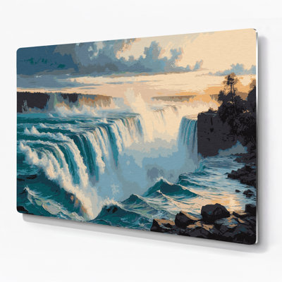 Cities Niagara Falls Gray Metal Wall Art