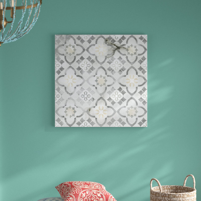 "Marble Tile Design IV" par June Erica Vess, reproduction d'art sur toile, Toile tendue, H 12 po x l 12 po
