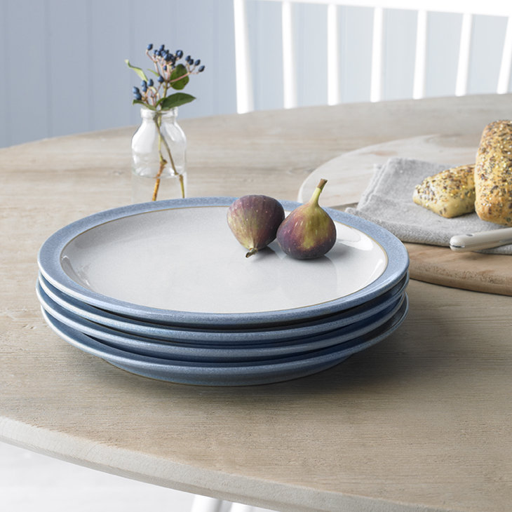 Denby Elements Dinner Plates, Blue