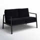 Armando 51” Aluminum Outdoor Loveseat with Sunbrella Cushions
